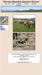 Mobile Screenshot of chromoquarterhorses.com